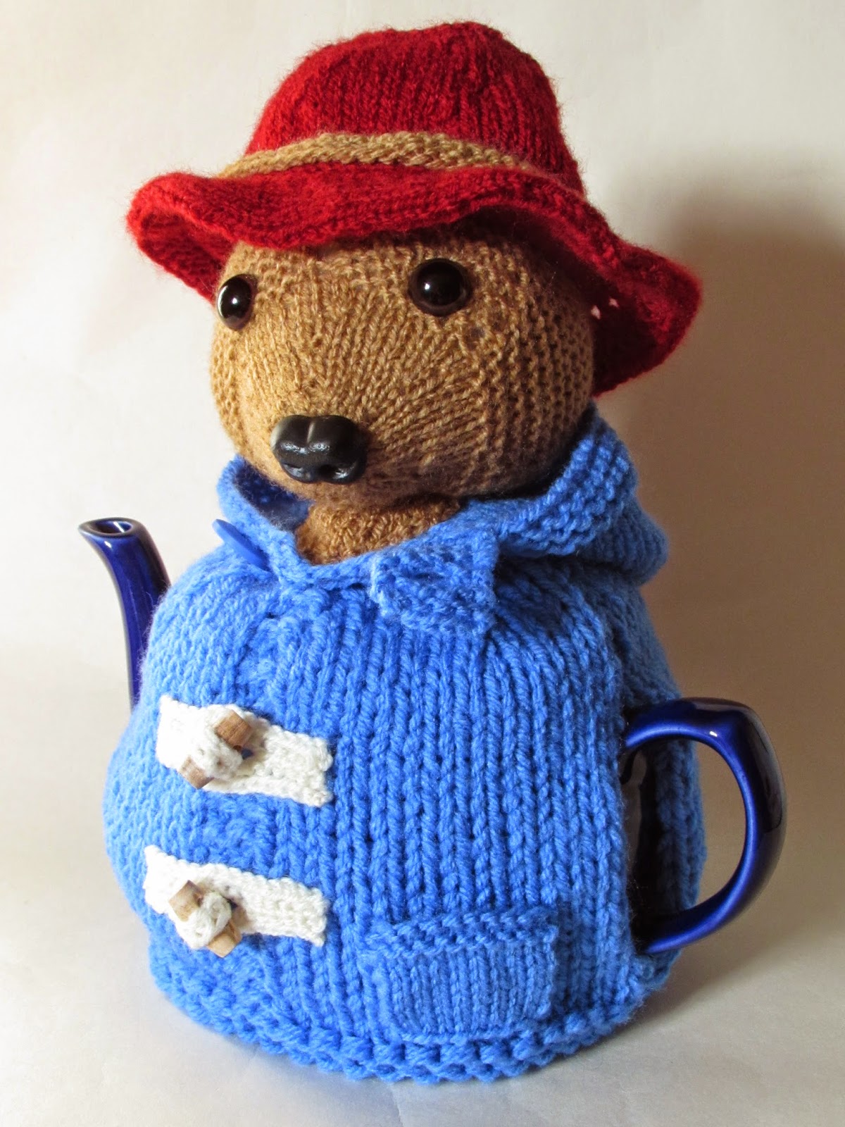 Paddington Bear tea cosy knitting pattern for sale from TeaCosyFolk