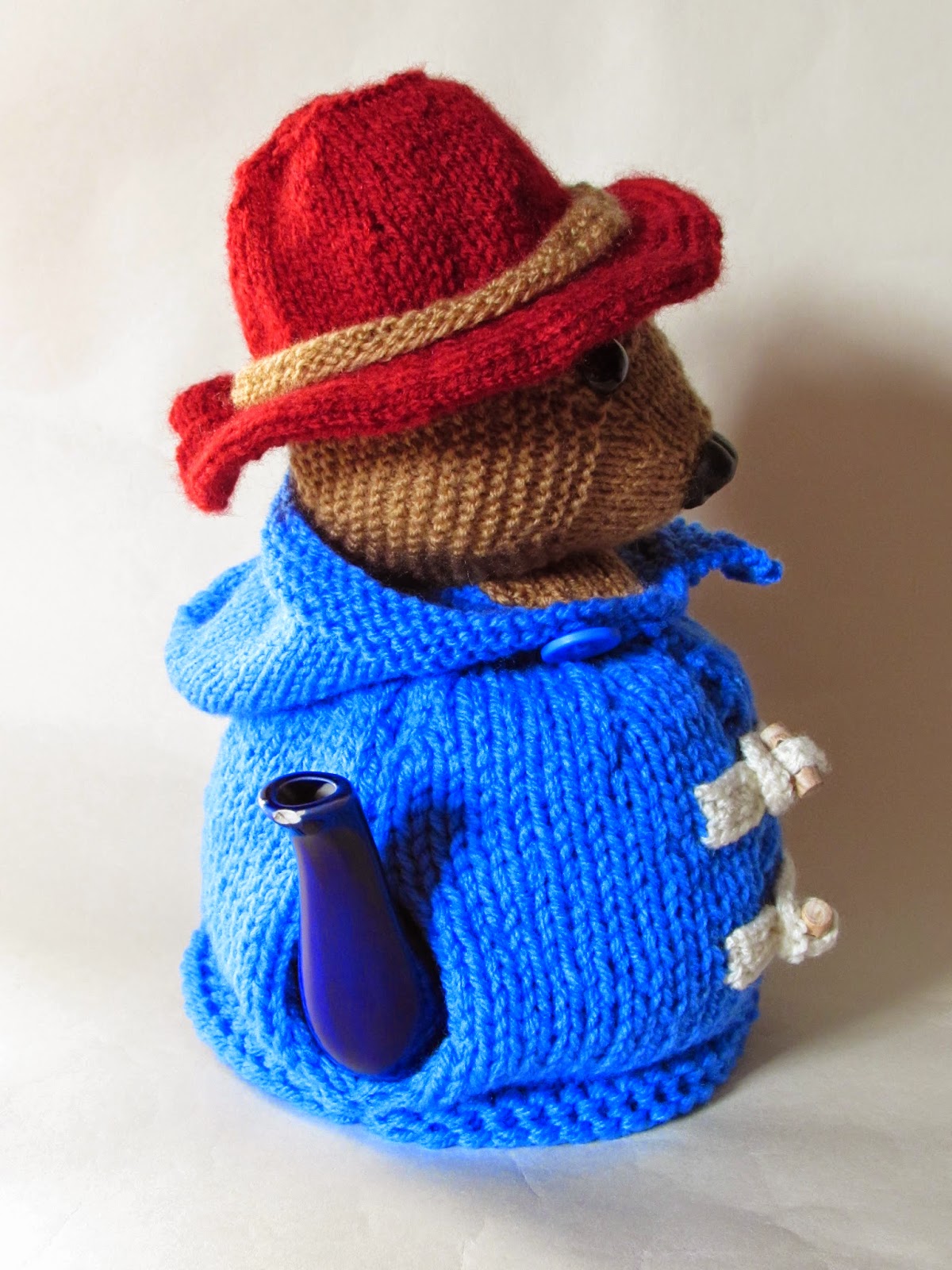 Paddington Bear tea cosy knitting pattern for sale from TeaCosyFolk