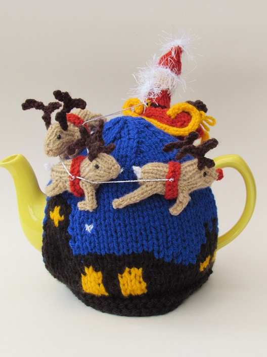 Santa's Sleigh Ride tea cosy