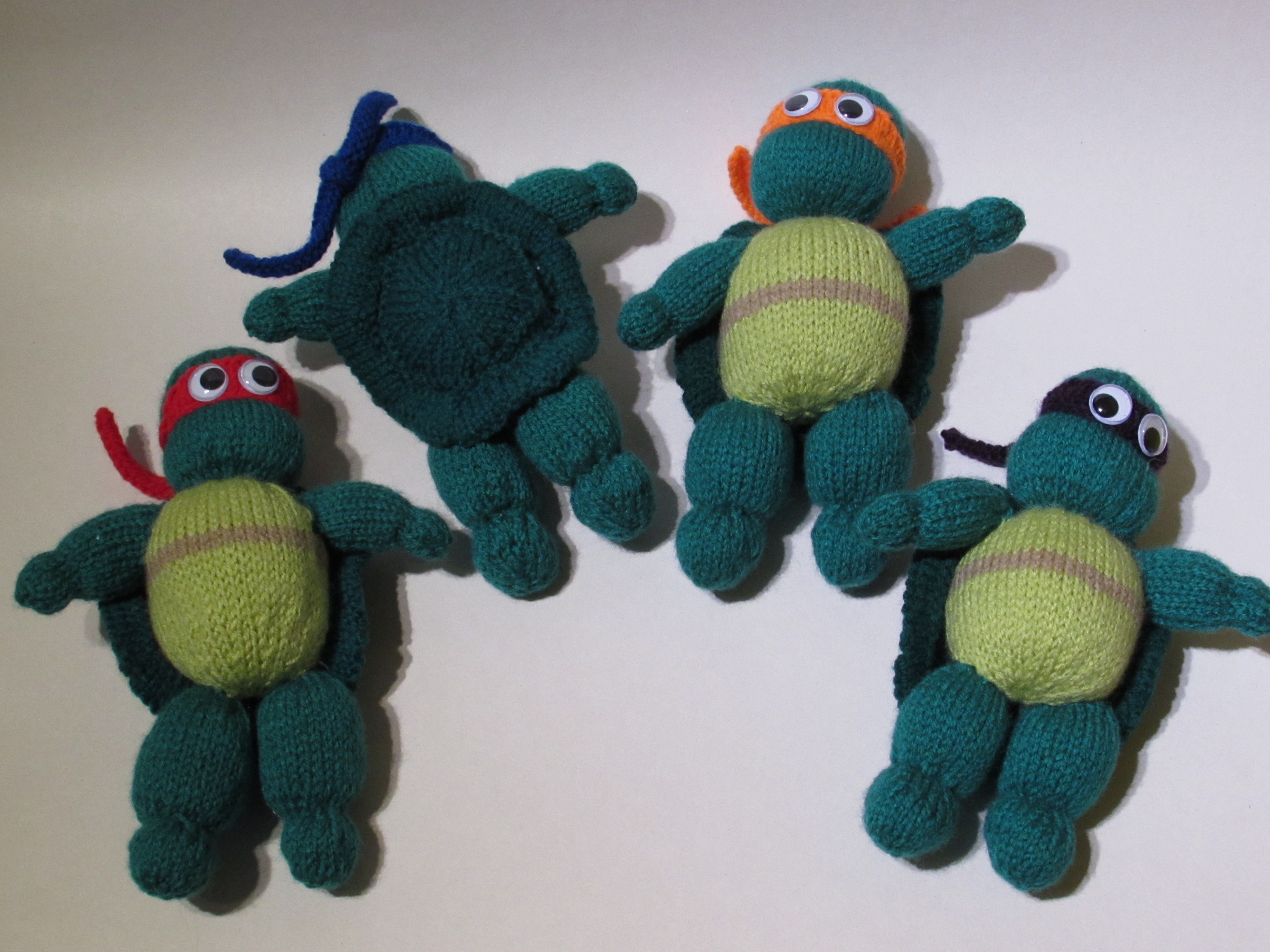 Teenage Mutant Ninja Turtles Action Figures knitting pattern for sale from Te...