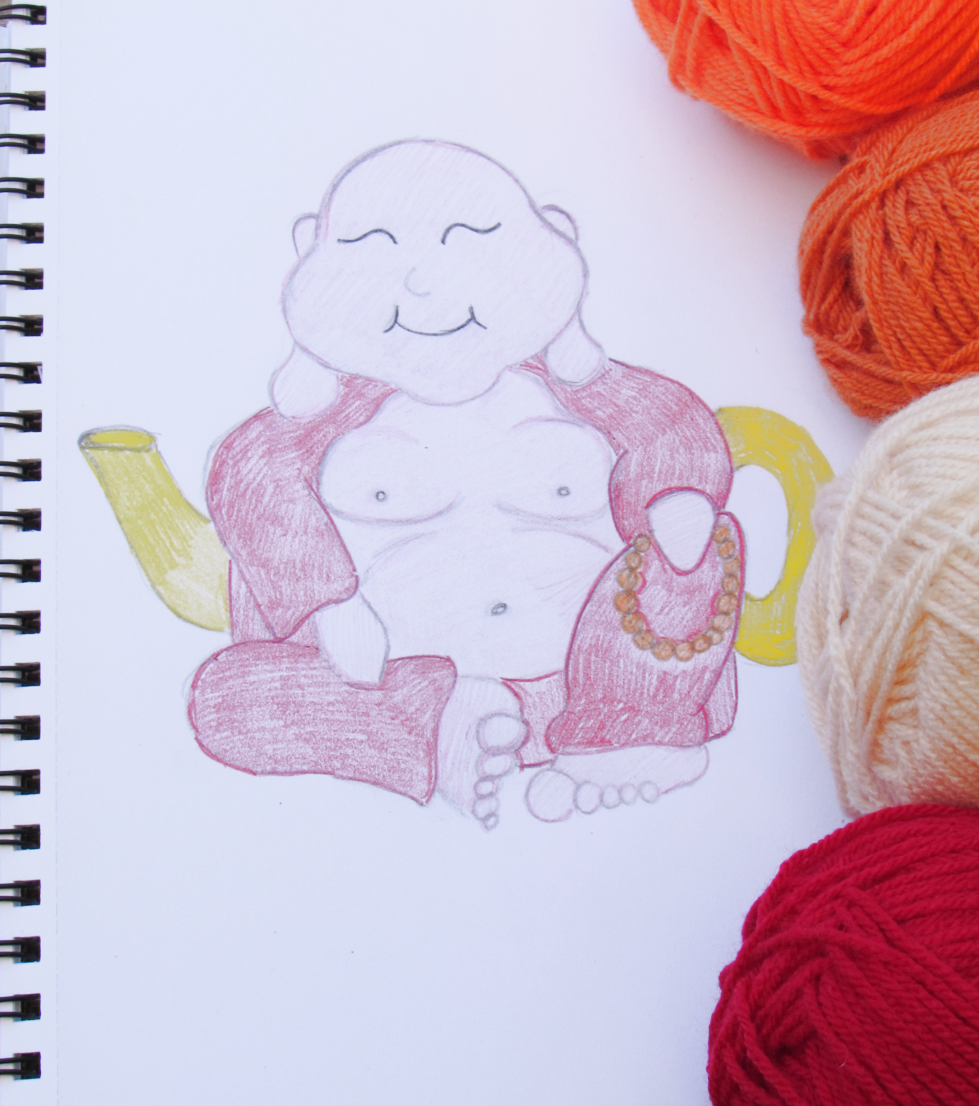 Laughing Buddha tea cosy