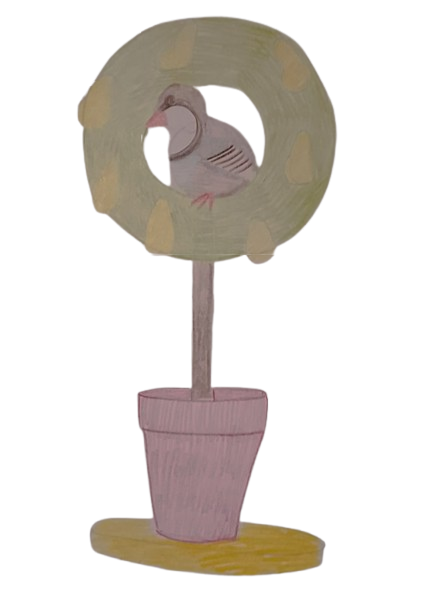 Partridge in a Pear Tree Christmas Table Decoration design sketch