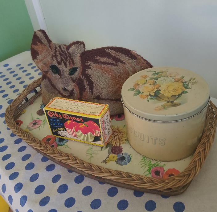 Tea Cosies Through Time at Beamish Museum 1950s Town Needle Point Cat Tea Cosy
