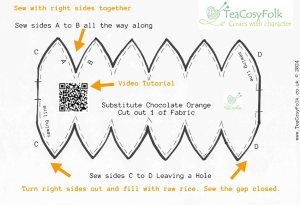 Free Sewing Pattern to Make a Mannequin for Your Chocolate Orange Covers