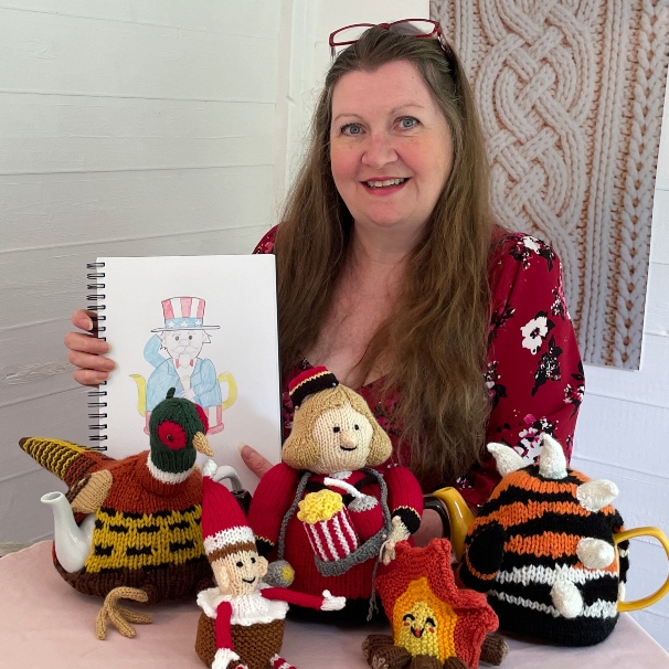 June’s TeaCosyFolk knitting vlog is packed with new tea cosy designs, chocolate orange cosies, behind?the?scenes knitting, colour planning and upcoming pattern releases