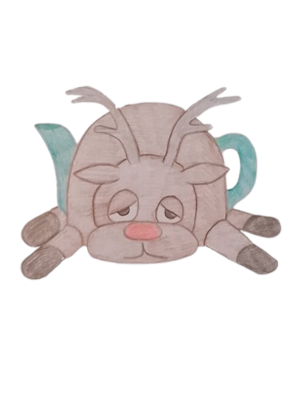 TeaCosyFolks Knackered Reindeer Tea Cosy Design Sketch