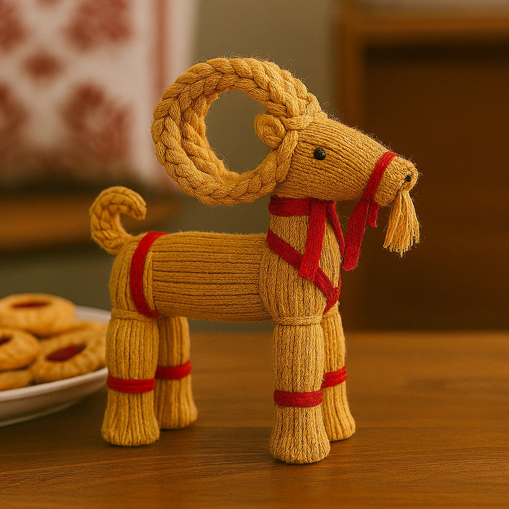 Yule Goat Tea Cosy Julbock knitting design