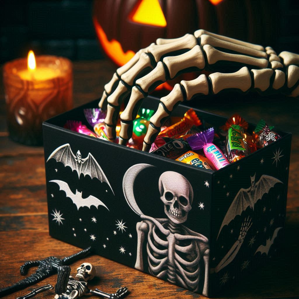Halloween Skeleton Sweet Box Cover