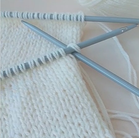 Beginner knitting close?up showing neat stitches on the needles easy tea cosy knitting patterns