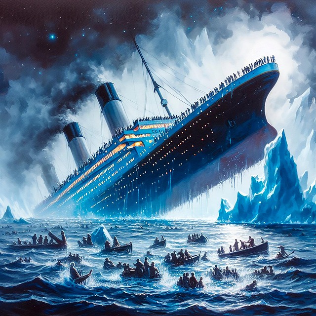 Titanic tea cosy knitting pattern featuring shipwreck tribute design