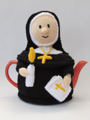 Catholic Nun tea cosy