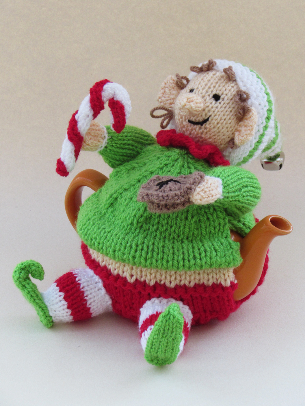 Stuffed Christmas Elf tea cosy