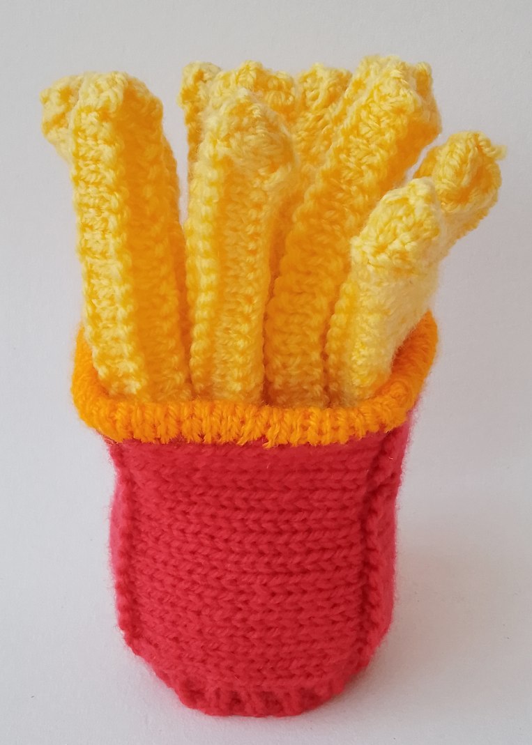 French Fries Fast Food Chocolate Orange Cosy and Knitting Pattern