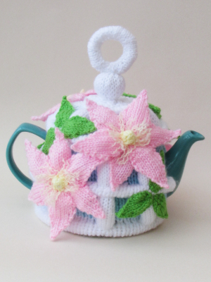 Floral Clematis Birdcage  tea cosy