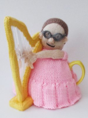 Harpist tea cosy